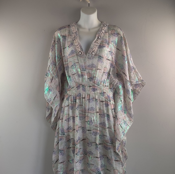 Free People/Anna Sui Iridescent Multicolor Swim Coverup - Picture 10 of 12